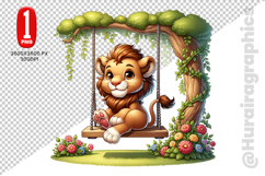 Cute Lion Clipart - PNG File Product Image 2