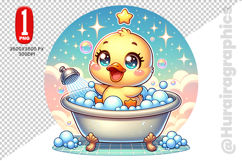 Cute Duck Clipart - PNG File Product Image 2
