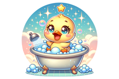 Cute Duck Clipart - PNG File Product Image 1