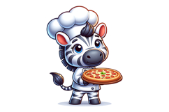 Cute Zebra Clipart - PNG File Product Image 1