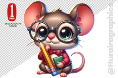 Cute Mouse Clipart - PNG File Product Image 1