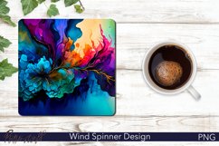 Alcohol Ink Square Coasters | Abstract Texture PNG Product Image 1