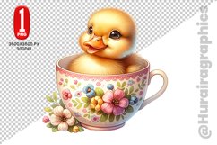 Cute Duck Clipart - PNG File Product Image 1