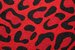 Bold Red Black Leopard Print Seamless Pattern Texture Product Image 1