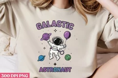 Galactic Astronaut PNG, Astronaut Sublimation PNG Product Image 1