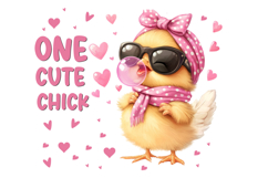 One Cute Chick, Happy Easter PNG, One Cute Chick Clipart Product Image 1