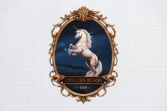 Halloween Vintage Bottle PNG, Unicorn blood 089 Product Image 1
