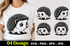 Cute Hedgehog SVG PNG Product Image 1