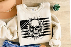 USA Skull Svg Design | Svg Cut Files | Shirt Svg Product Image 2