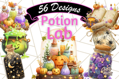 Hocus Pocus Potion Lab Clipart PNG Halloween Clip Art Product Image 1