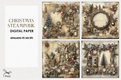Christmas digital paper, background clipart Product Image 1