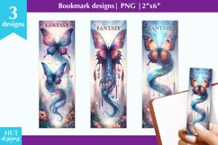 Fantasy bookmark designs, Butterflies bookmark printable PNG Product Image 1