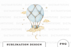 Watercolor Air Balloon png Product Image 1