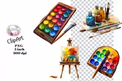 Artist, Paint, Junk Journal, PNG, Clipart, Ephemera Product Image 1