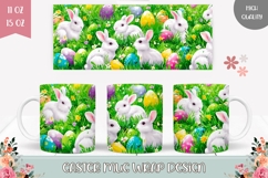 Cartoon Spring Mug Design, Easter Bunnies Mug Sublimation Product Image 1