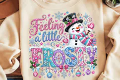Feeling A Little Frosty PNG, Retro Frosty Christmas PNG Product Image 2