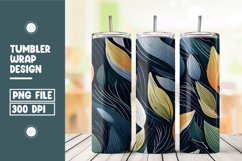 Abstract Shapes And Leaves Tumbler Wrap Sublimation Product Image 1