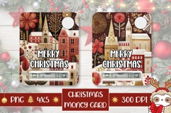 Abstract Christmas Town Money Card, Christmas Gift Card Product Image 1