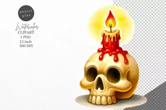 Halloween clipart, Skull clipart, Halloween skull clipart Product Image 1