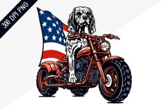 DOG Ride American Bike Sublimation - 4th of July sublimation Product Image 1