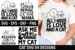 Cat SVG Design - All I Need is Love and a Cat Product Image 1