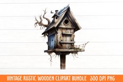 Vintage Rustic Wooden Clipart Product Image 1