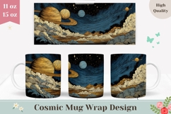 Night Sky Mug Wrap Design, Cosmic Mug Sublimation, Stars Mug Product Image 1
