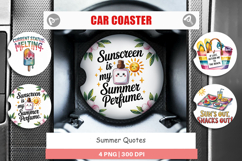Car Coaster Summer Quote Product Image 1