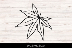 Hand Drawn Autumn Leaf SVG Product Image 1