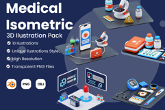 Medical Isometric 3D Illustration Pack Product Image 1