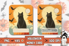 Halloween Cat Money Card, Printable Halloween, Gift Card Product Image 1