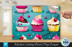 Cupcake Cutting Board Sublimation Design Product Image 1