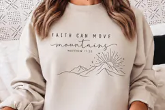 Steady in Faith Mountain PNG, Walk by Faith Christian Mounta Product Image 1