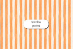 Orange Hand Painted Stripe Seamless Pattern Product Image 1