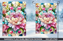 Flowers Garden Flag Sublimation| Flower Garden Flag PNG Product Image 1
