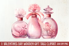 Pink Valentines Day Hearts Clipart, Valentine Hearts Clipart Product Image 1