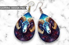 Stained Glass Aries Zodiac flowers Earrings Bundle Product Image 2