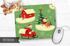 Nostalgic Vintage Christmas Cards Mouse Pad PNG Design Product Image 1