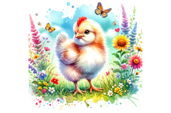 Cute Hen Clipart - PNG File Product Image 1