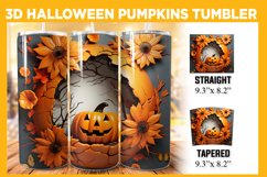Halloween Pumpkin 3D Tumbler Wrap Bundle, 20 oz Fall Tumbler Product Image 22