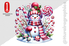 Snow Men Clipart- PNG File Product Image 2