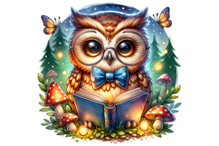 Cute Owl Clipart - PNG File Product Image 2