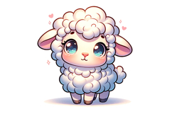 Cute Sheep Clipart - PNG File Product Image 2