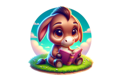 Cute Donkey Clipart - PNG File Product Image 2