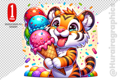 Cute Tiger Clipart - PNG File Product Image 2