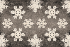 Grunge Snowflake Seamless Pattern, Dark Rustic Texture Product Image 1