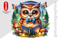 Cute Owl Clipart - PNG File Product Image 1