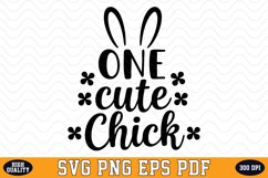 One Cute Chick SVG Design | SVG Cut files Product Image 1