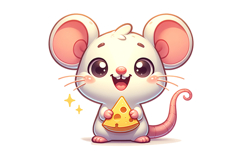 Cute Rat Clipart - PNG File Product Image 2