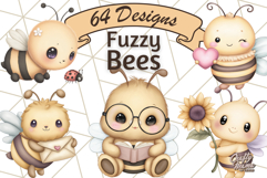 Adorable Bee Clipart PNG, Cute Bees and Accessories PNG Product Image 1